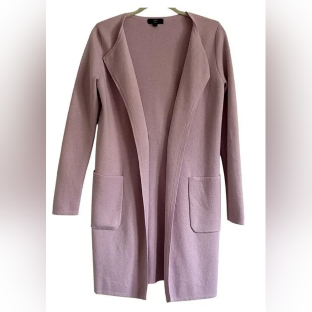 💜 J. Crew Juliette Collarless Open Cardigan Sz Small